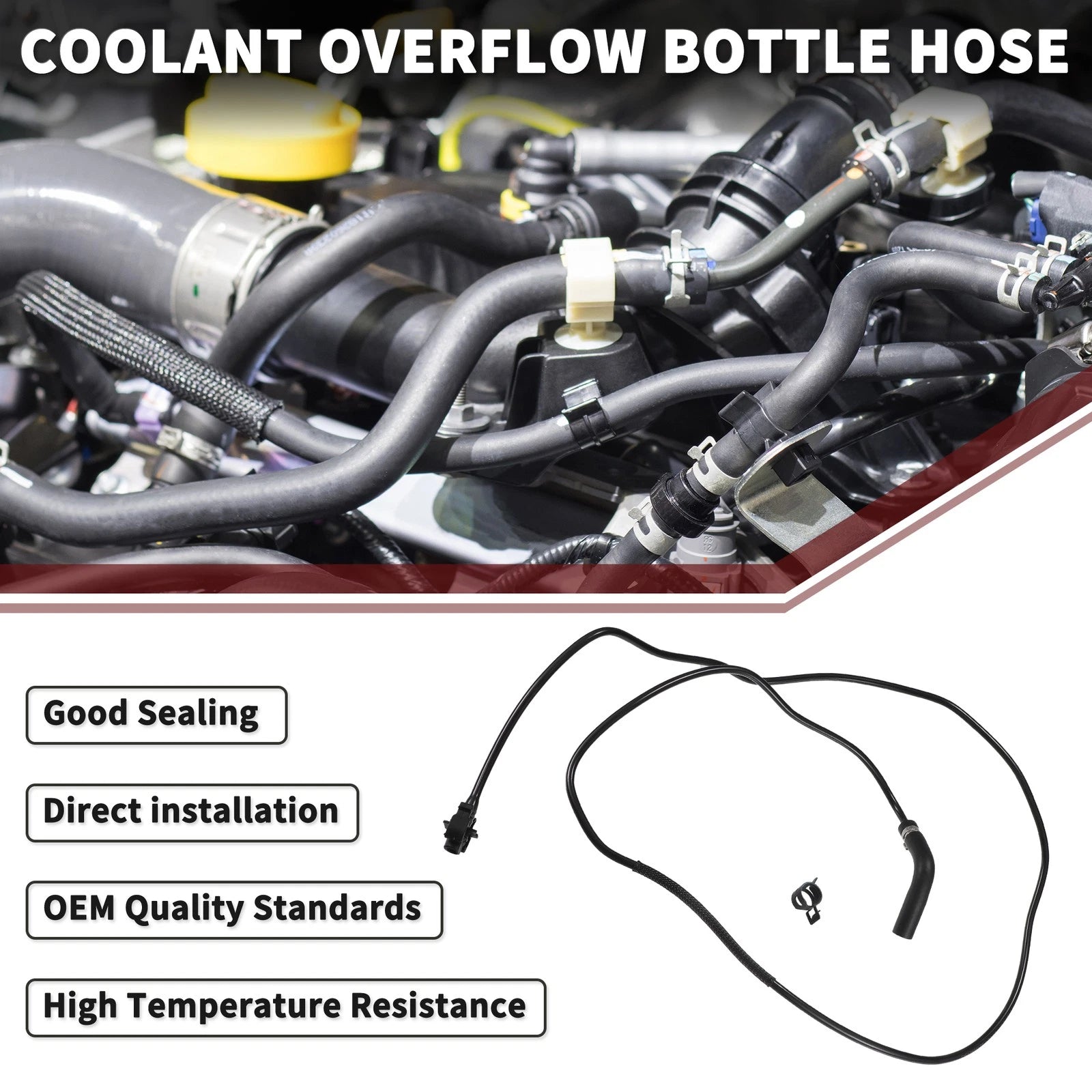Coolant Overflow Bottle Hose for Ford C-Max (2015–2019) No.F1F18K012DF
