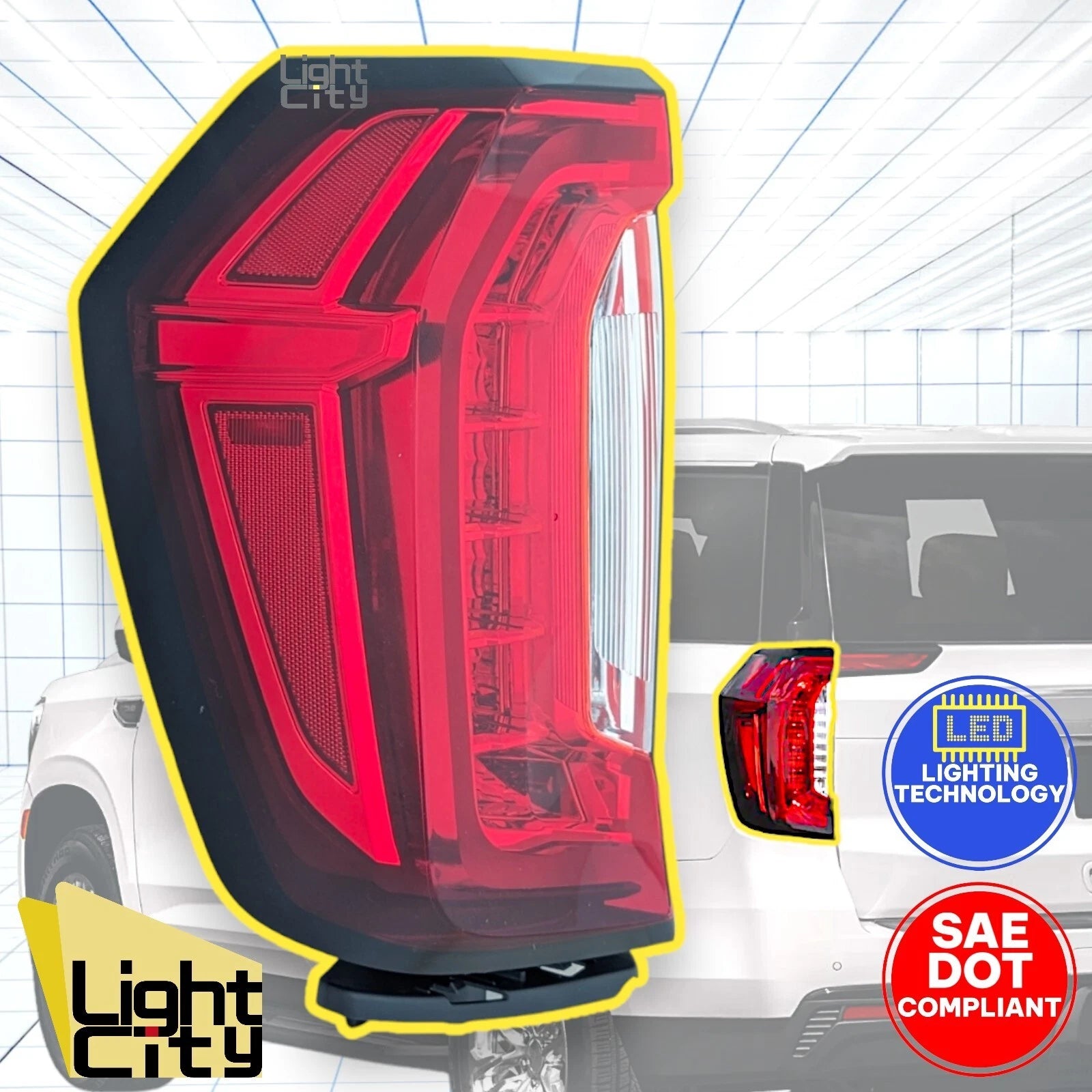 Full LED Tail Lamps Assembly LH for GMC Yukon (2021–2024)