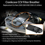 Crankcase CCV Filter Breather Vent for Ram 2500 3500 4500 (2007-2018)