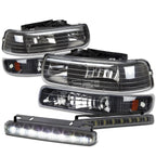 Headlight, Bumper & LED Fog Light Set for Silverado (1999–2002)
