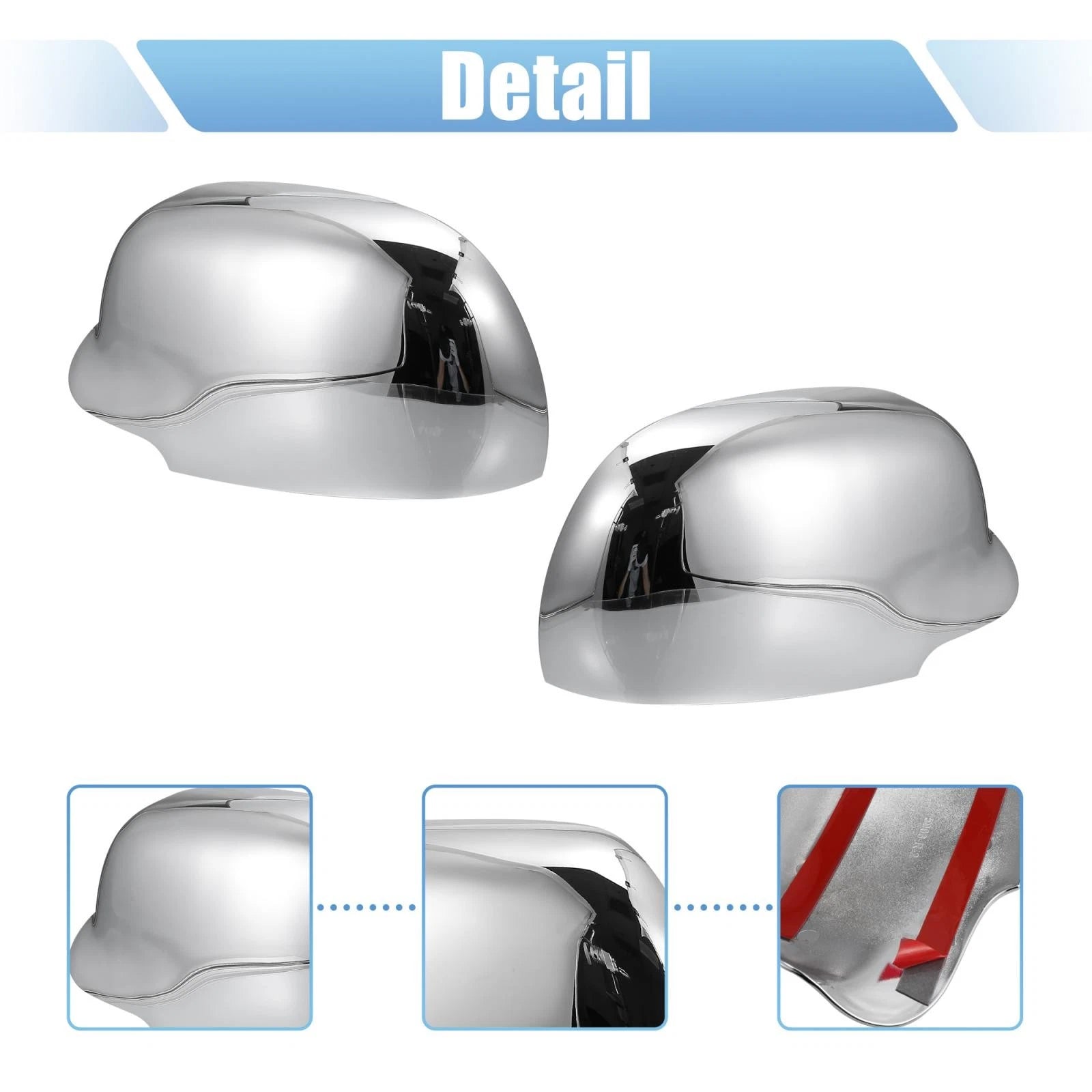 Pair of Chrome Plated Power Full Mirror Covers for Chevrolet Trailblazer (2002–2009)