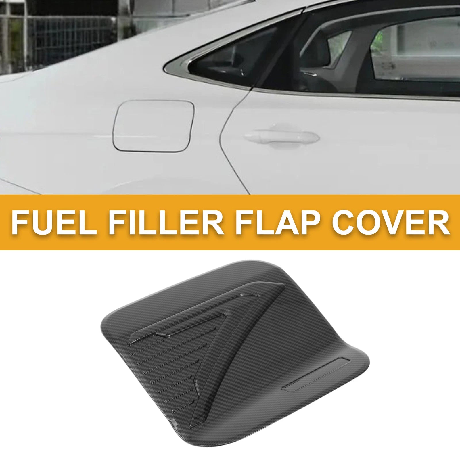 Fuel Tank Door Cap for Toyota Sienna (2022–2025) Carbon Fiber Black