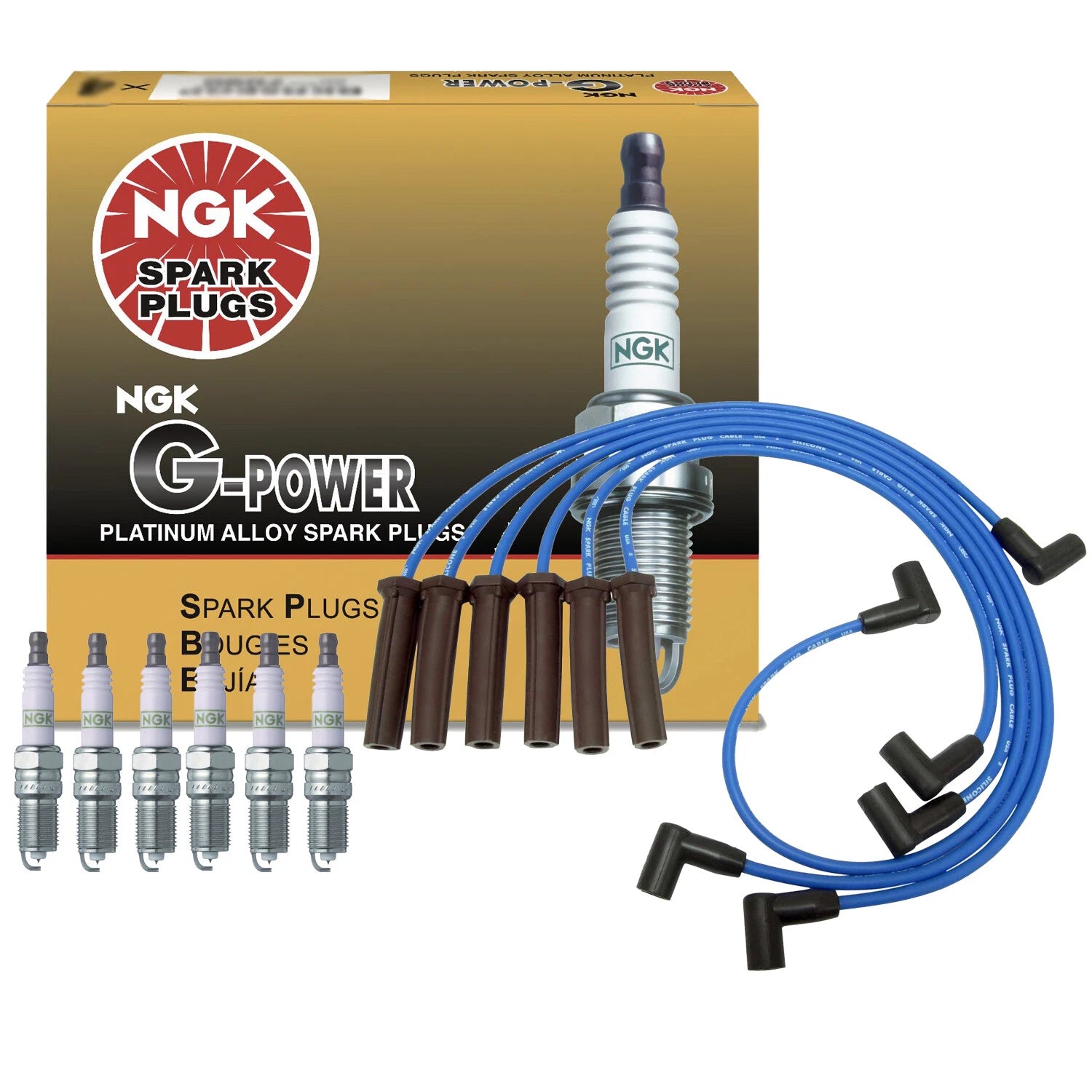 Set of 6 NGK G-Power Platinum Spark Plugs for Buick Chevy Oldsmobile Pontiac