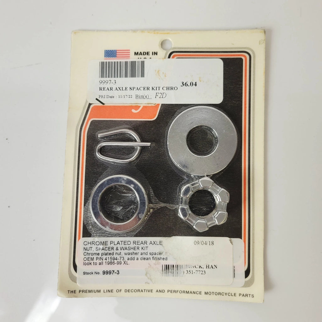 Smooth Rear Axle Spacer for Harley Sportster XL (1986–1999) - Colony 9997-3, Chrome