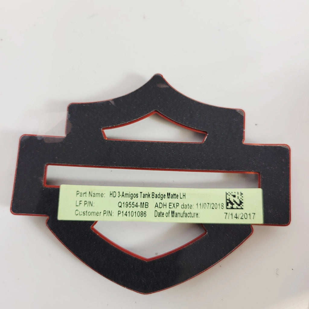 Harley Davidson CVO Tank Emblem Badge Left (2008–2023) Black Bar & Shield