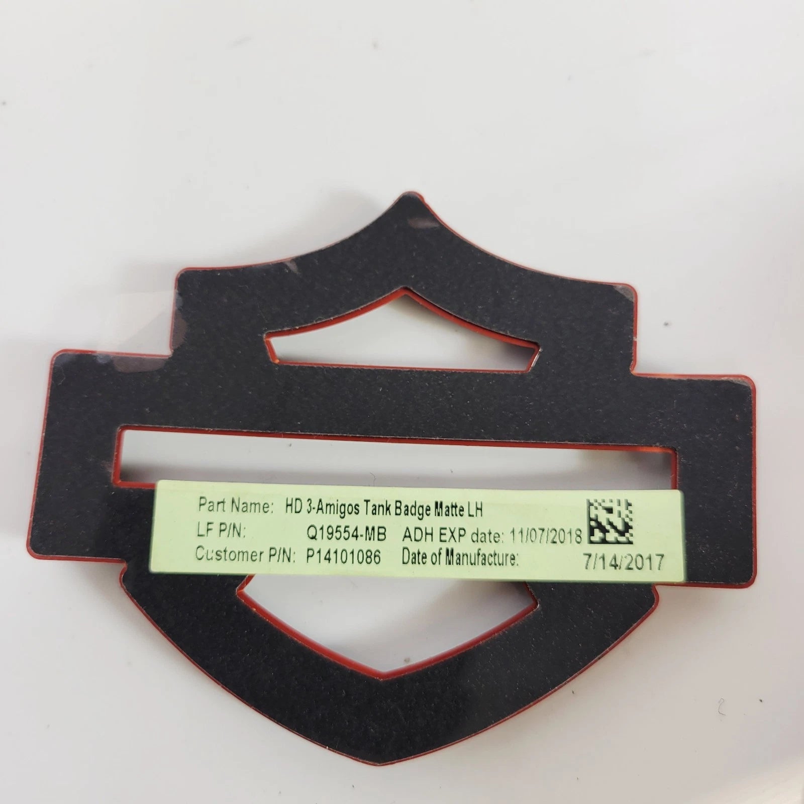 Harley Davidson CVO Tank Emblem Badge Left (2008–2023) Black Bar & Shield