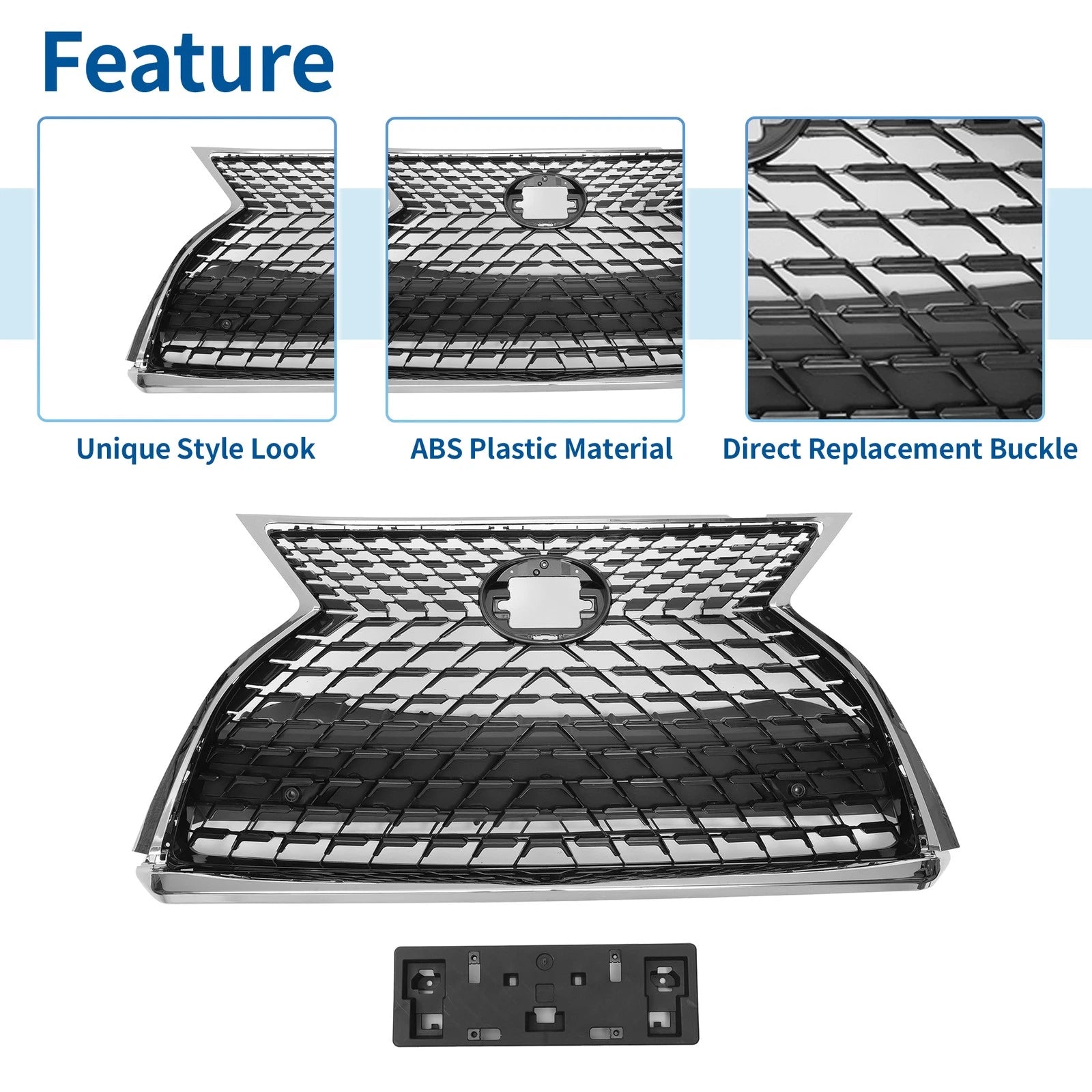 Front Hood Bumper Grille for Lexus RX 350 F Sport (2020–2022) No. 531010E410