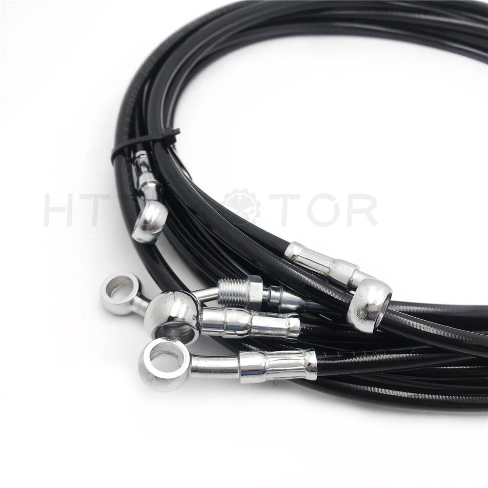 Handlebar Ape Cable Kit for Harley Touring ABS (2014–2017) - Black Nylon