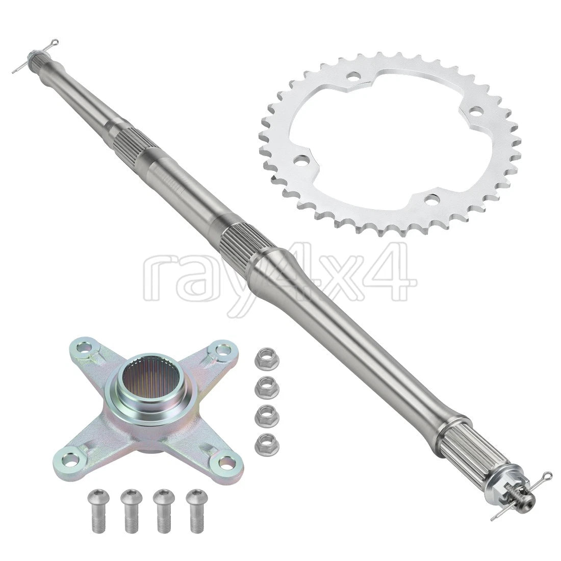 Rear Axle Shaft & Sprocket Mount Axle Collar Hub Nuts for Yamaha YFM350 (2004–2006)
