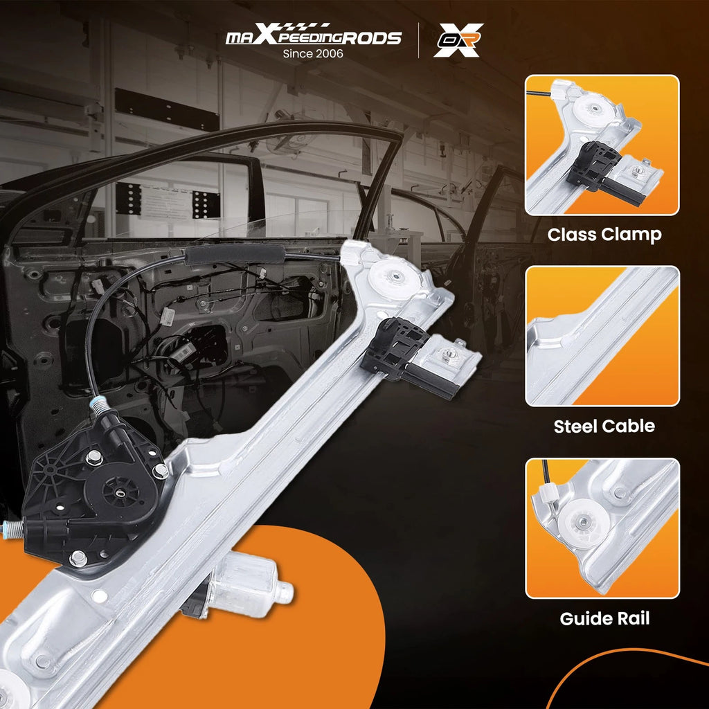 Front Driver Side Window Regulator with Motor for Chevy Silverado GMC Sierra (2014-2020)