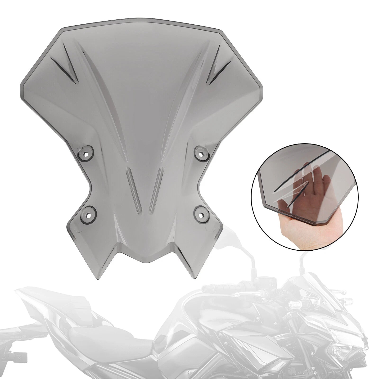 Windshield Windscreen for Kawasaki Z900 (2020–2024) Gray