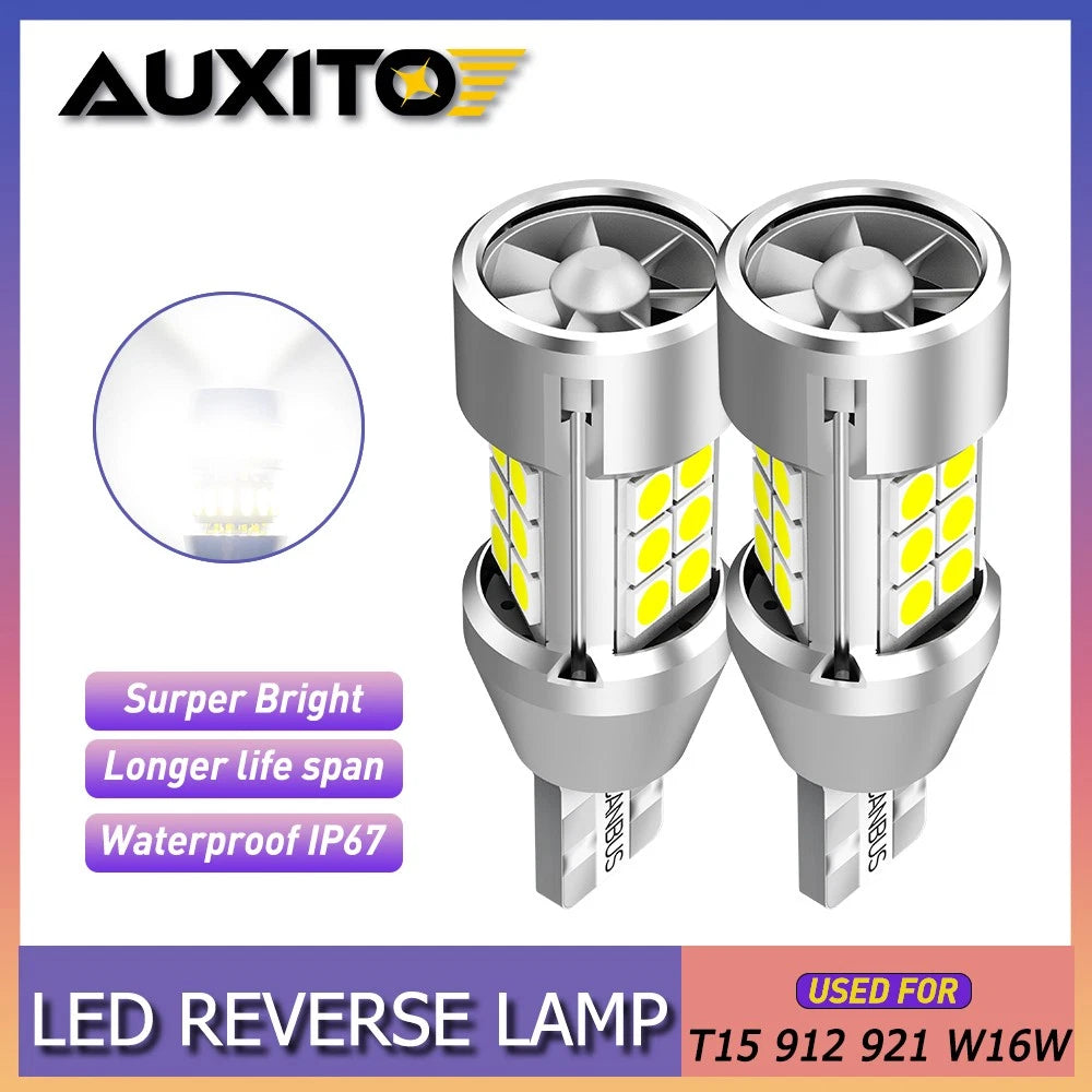 AUXITO LED Reverse Light Bulb 921 912 W16W T15 916 Super White 6500K