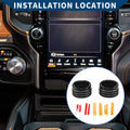 Radio Audio Tune Switch Knob Cover for Dodge RAM 2019-2022 - 2 Pcs Black
