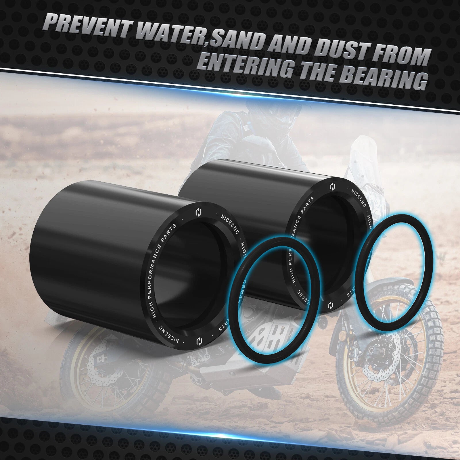 2X Front Wheel Spacers Collar for Yamaha Tenere 700 (2019–2024)