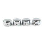 Set of 4 Chrome Spark Plug Head Bolt Cap Covers for Harley Twin Cam (1999–2017)