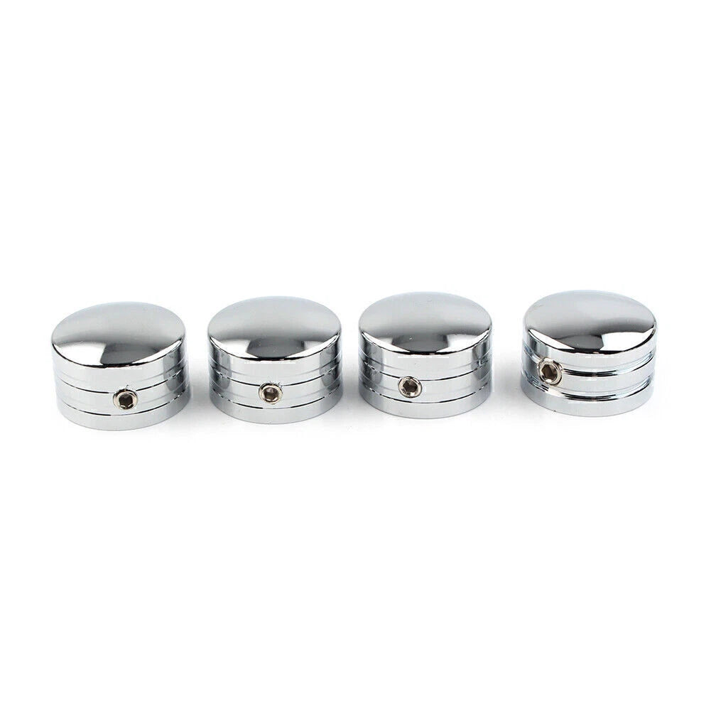 Set of 4 Chrome Spark Plug Head Bolt Cap Covers for Harley Twin Cam (1999–2017)