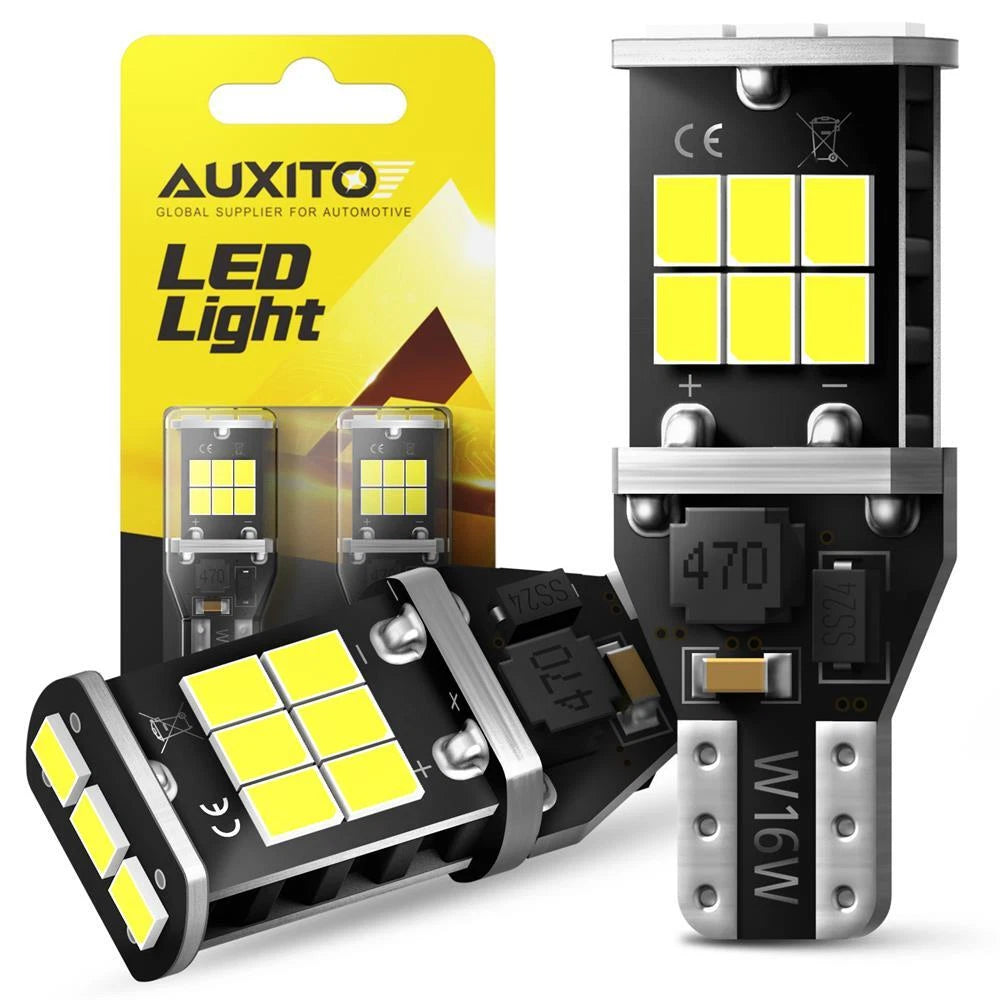 2X LED Reverse Back Up Lights for Universal Fit (921, 912, W16W, T15)