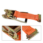 Set of 4 E Track Ratchet Tie Down Straps for Truck Enclosed Cargo Van