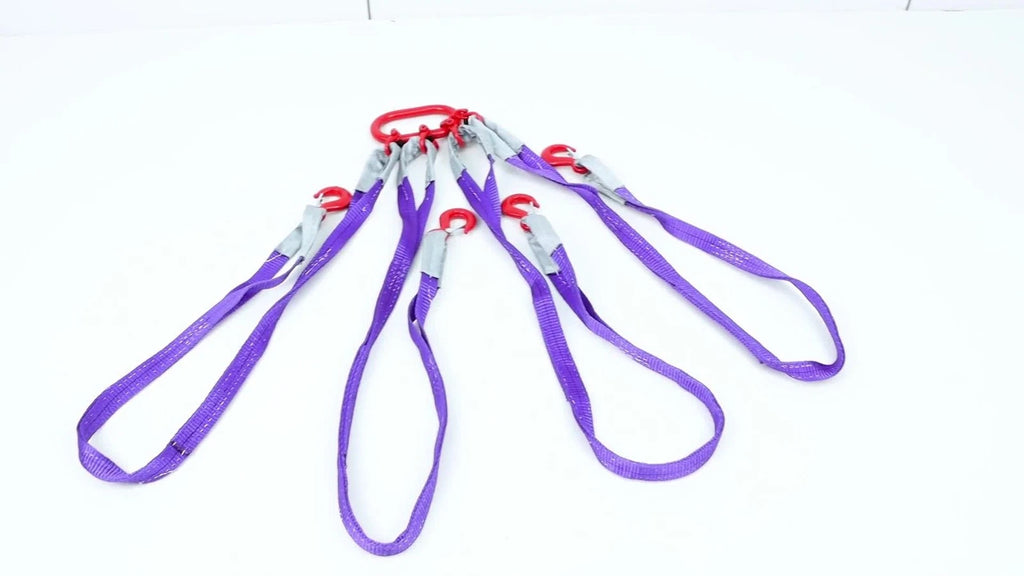 5FT Lifting Slings Straps with Hooks for Rigging (6600LB Capacity)