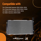 Aluminum Radiator for Chevrolet Express Savana 1500 (2004-2014)