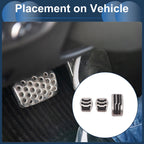 3X Foot Accelerator Pedal Covers for Ford Focus MK2 (2004–2011) Silver Tone