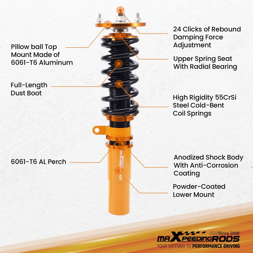 Adjustable Coilovers Kit for BMW 5-Series E60 (2005-2010)