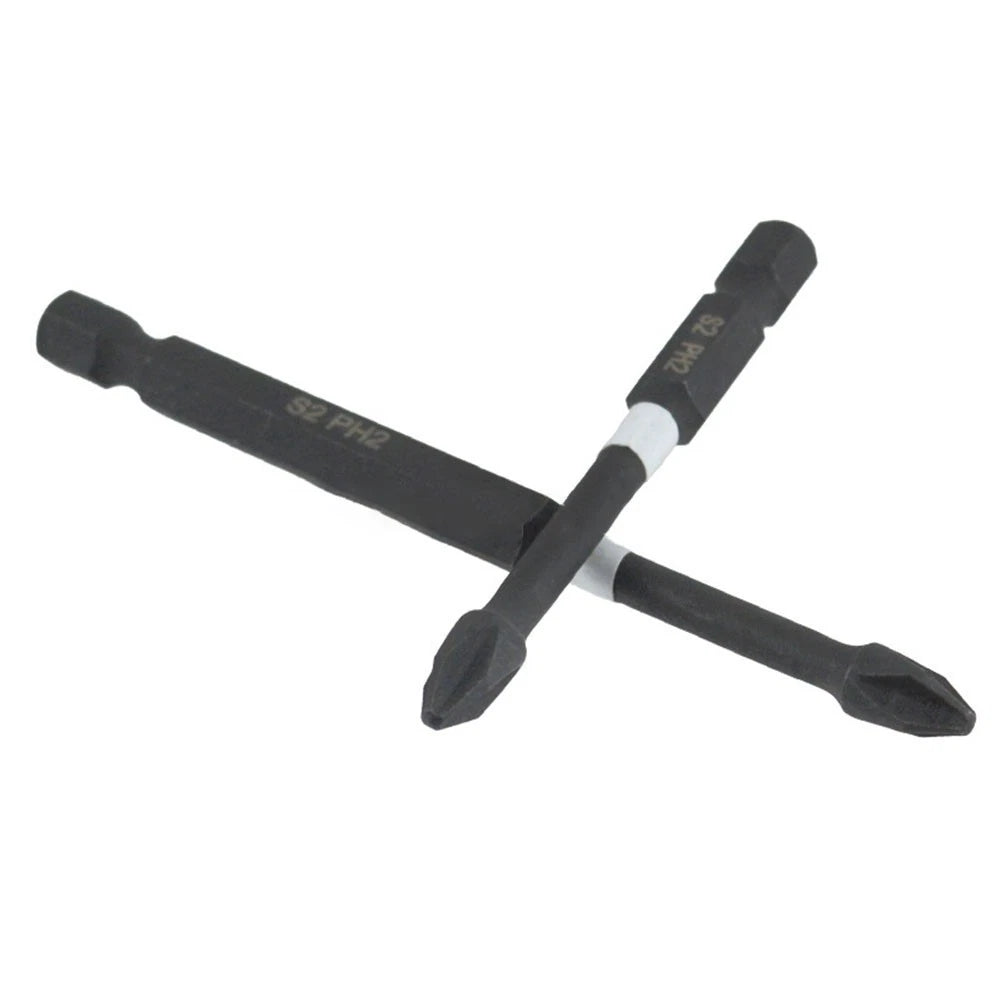 Set of 4 Cross Screwdriver Bits 65mm for High Strength Tasks