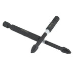 Set of 4 Cross Screwdriver Bits 65mm for High Strength Tasks
