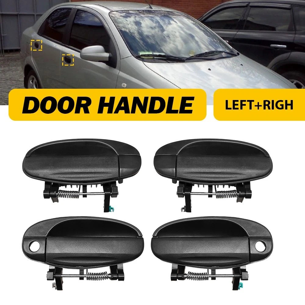 Set of 4 Outer Exterior Door Handles for Chevrolet Aveo (2004–2011)