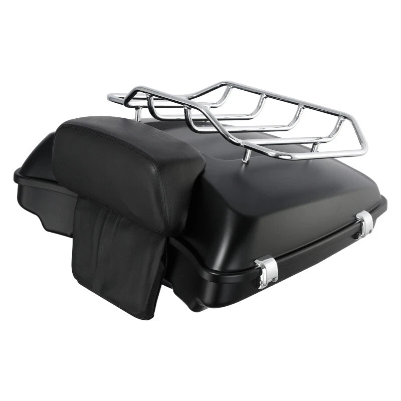 Matte Razor Trunk Backrest Mount Rack for Harley Touring Electra Glide (2014–2026)