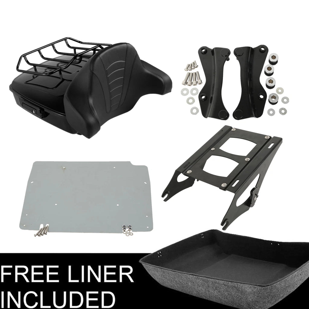 Trunk Backrest Pad Mount Rack & Docking Kit for Harley Touring (2014–2026)