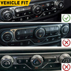 Aluminum A/C Switch Knob Trim Cover for Jeep Wrangler JL & JT (2018–2023)