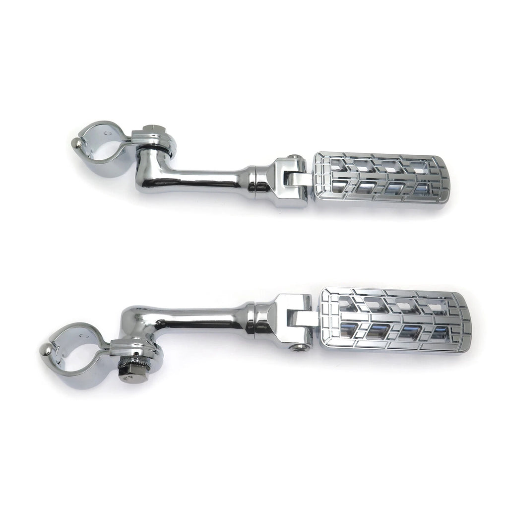 Chrome Dominator CNC FootPeg 1.25" w/ 4.5" Mounting Bracket for Harley Softail