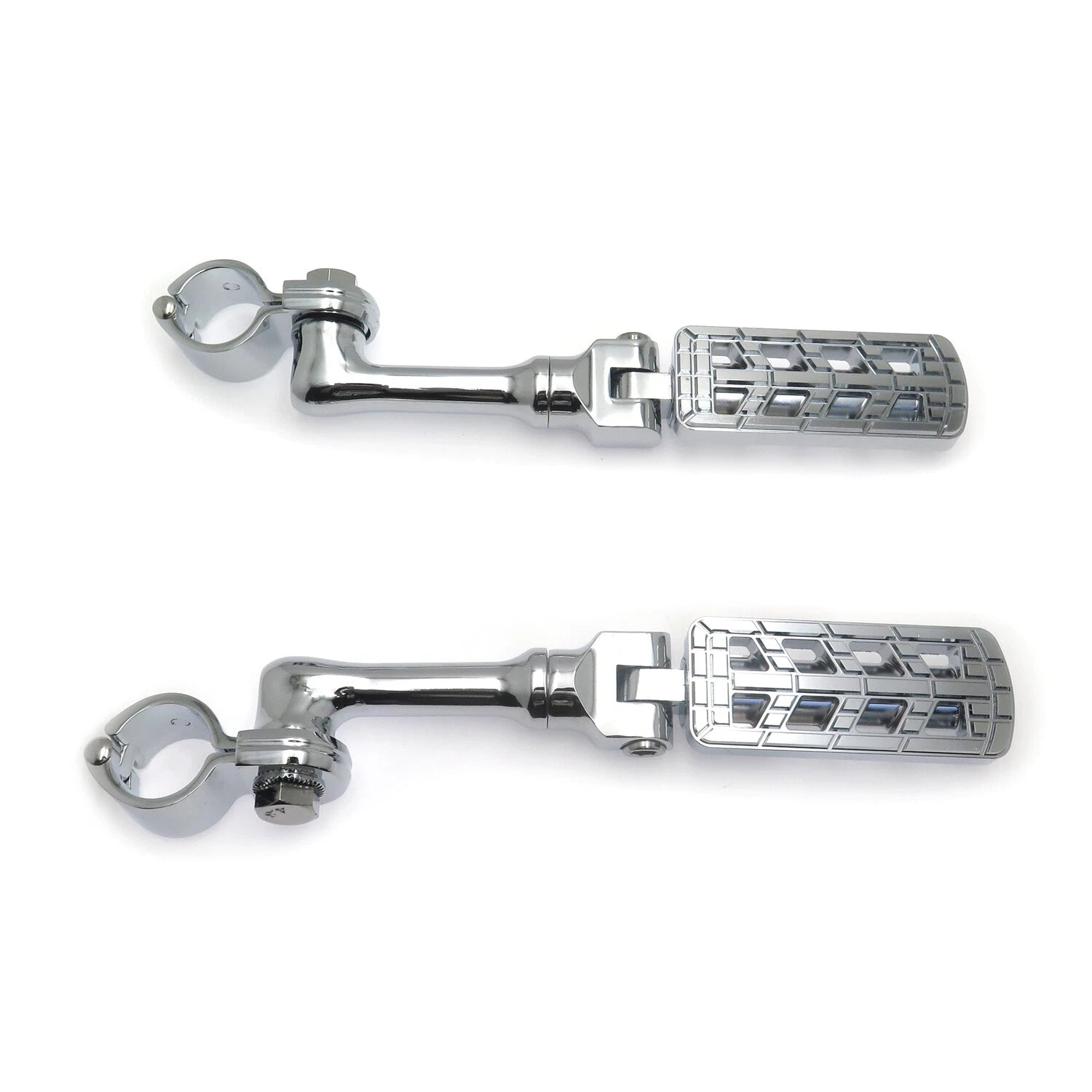 Chrome Dominator CNC FootPeg 1.25" w/ 4.5" Mounting Bracket for Harley Softail