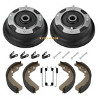 2X Front Brake Drum Kit W/Bolts & Shoes for Kawasaki Mule 600 610 SX (2016–2021)