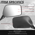 Universal ATV Side View Mirror Handlebar Mount Bolt-In - Black Textured