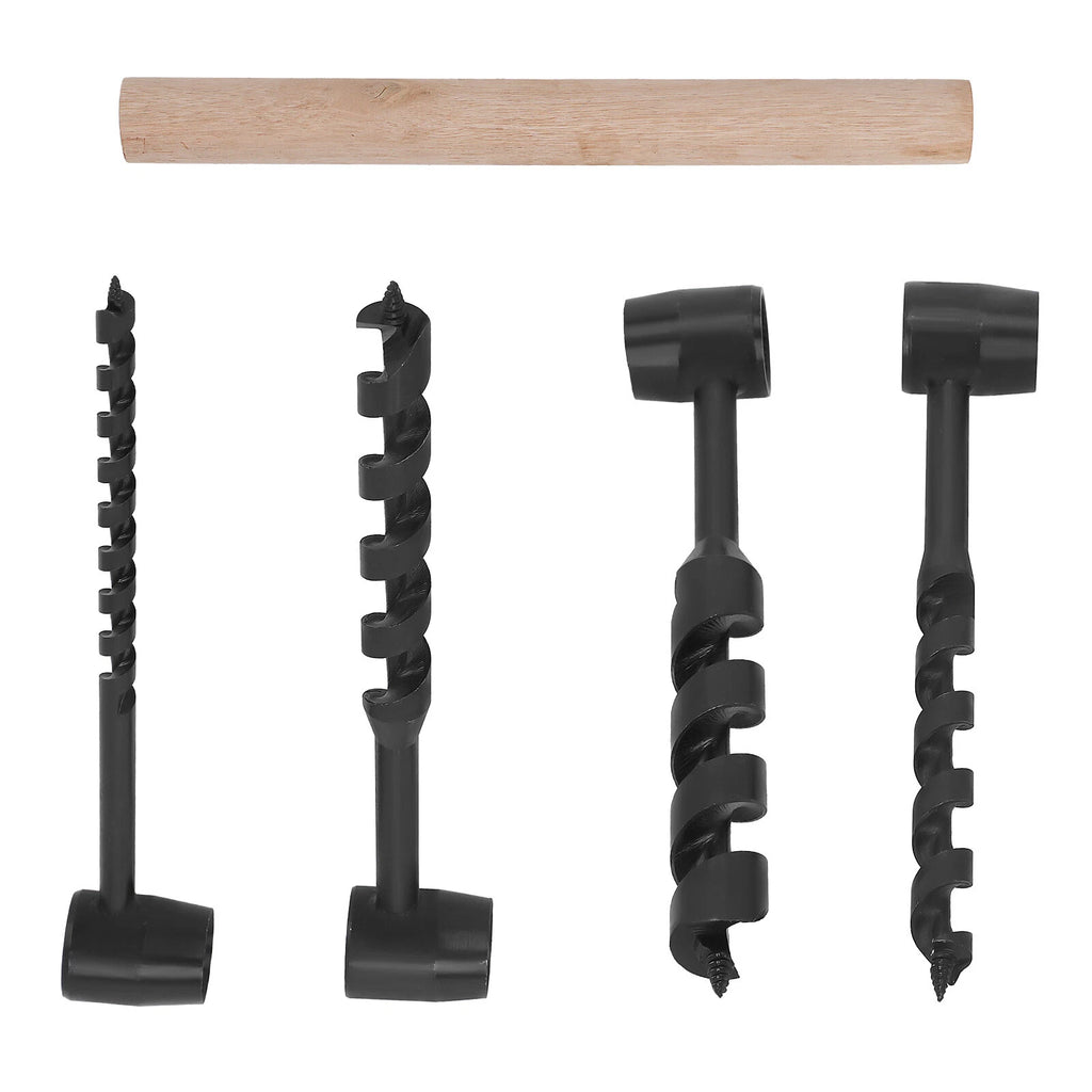 Set of 4 Hand Auger Wood Drill Bits for Bushcraft Survival Tools
