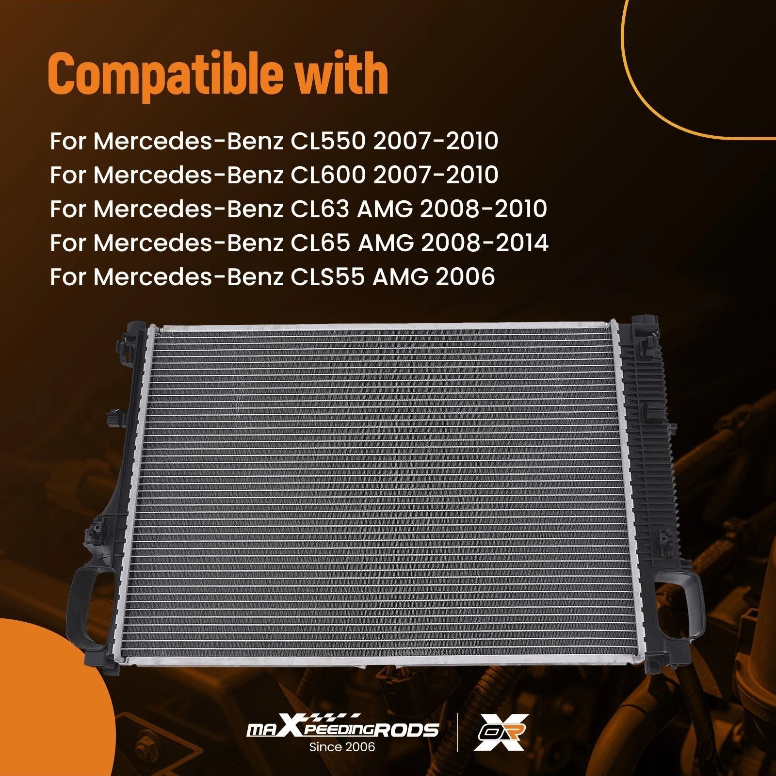 Auto Radiator for Mercedes S55/CLS55 AMG (2003-2006) CrossFlow