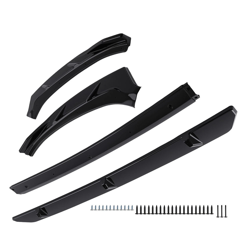 4PCS Gloss Black Front Lip Lower Bumper Splitter Kit for KIA K5 (2021–2024)