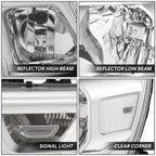 Chrome Housing Clear Reflector Headlights Assembly for Ram 1500 (2019–2024)