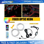 RGB LED Neon Wire String Light for Car Interior Decor (APP Remote Control)