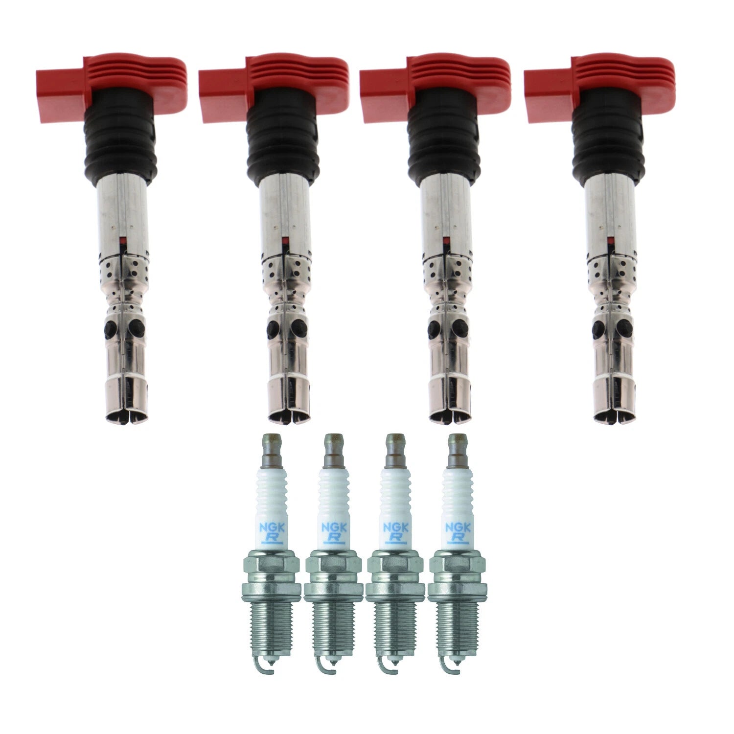 Set of 4 Ignition Coils & Spark Plugs for Audi A4 Quattro (1996–2001)