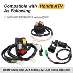 Handlebar Switch Kit w/Relay for Honda Sportrax 400 TRX400EX (2005–2007)