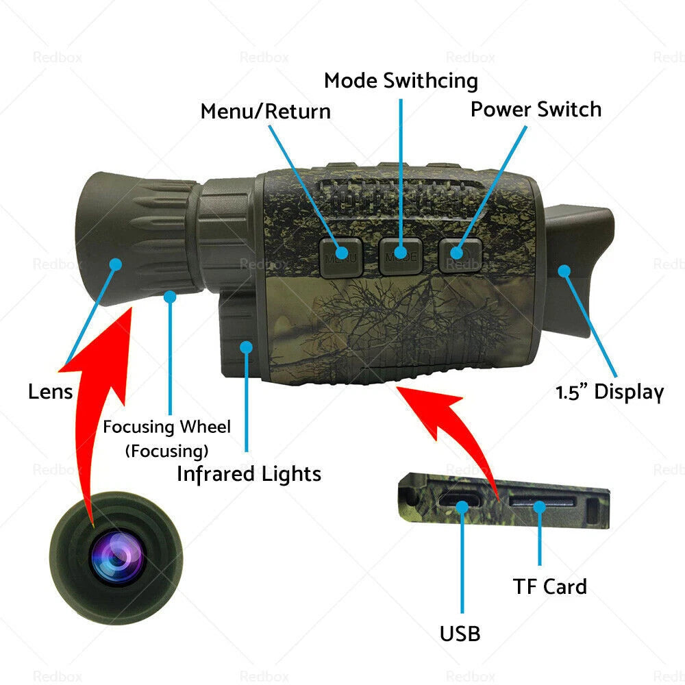 IR Night Vision Monocular 5X Zoom HD for Ford (2024)