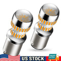 2X Amber Yellow 1157 7258 2357 LED Turn Signal Bulb for