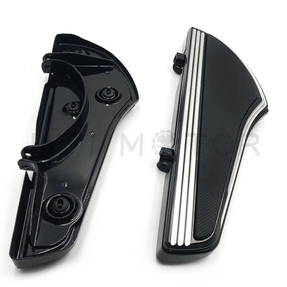 Shark Fin Driver Footboard for Harley FLD (2012–2016) & Touring (2000–2019) Black Defiance