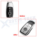 Silver Red TPU Smart Key Fob Holder for Mercedes-Benz E S-Class (2017-2018)