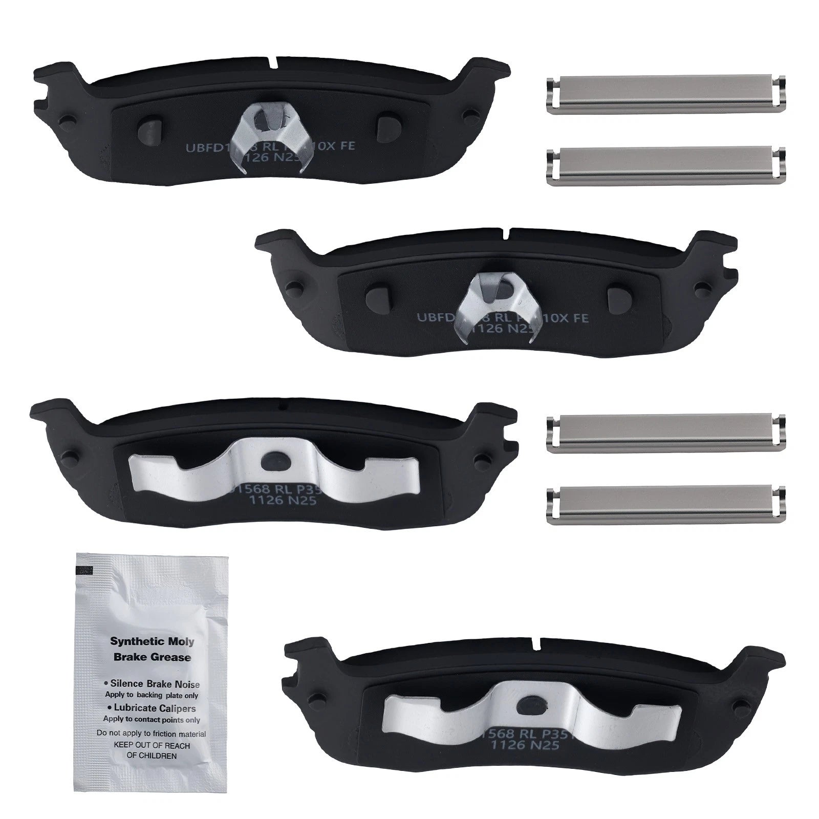 Rear Brake Pads for Ford Expedition 1997-2002, F-150 1999-2004 (L & R)
