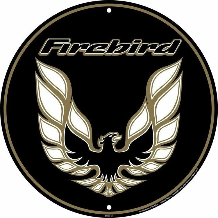 Firebird Metal Circle Sign 12" for Firebird (1977–2002)