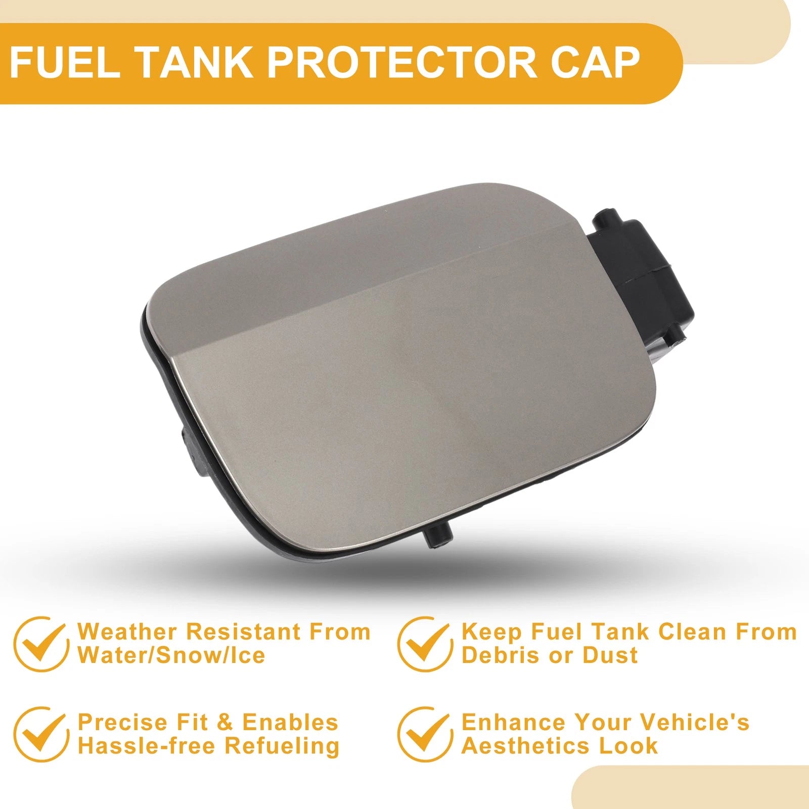 Fuel Tank Door Cap for Volkswagen Passat (2011–2018) Bolt Type No. 561809857 Gold Tone